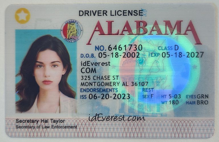 Alabama Fake ID Card